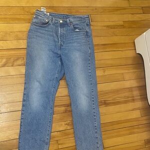 Levi's Women's Straight Leg Light Blue Jeans 501 low stretch bought July 2025